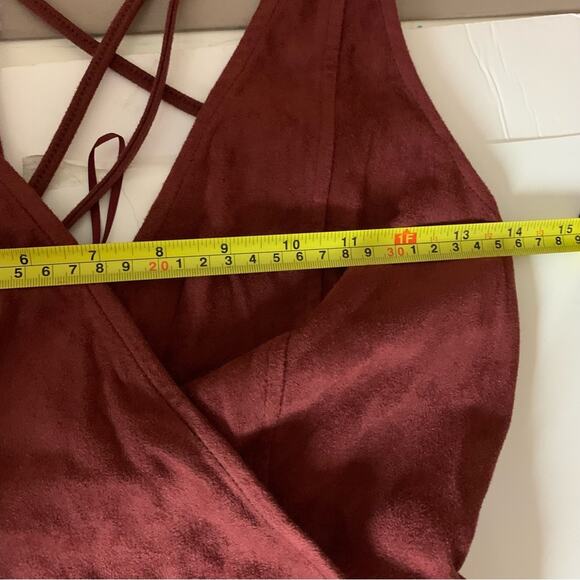 LE LIS Suede Brown Mini Dress NWT - Picture 11 of 13